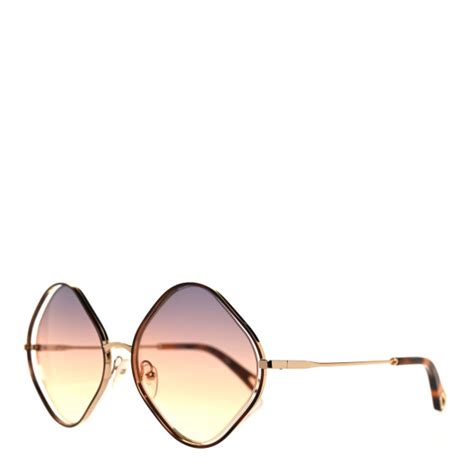 chloe ce159s|CHLOE Metal Oversized Sunglasses CE159S Gold.